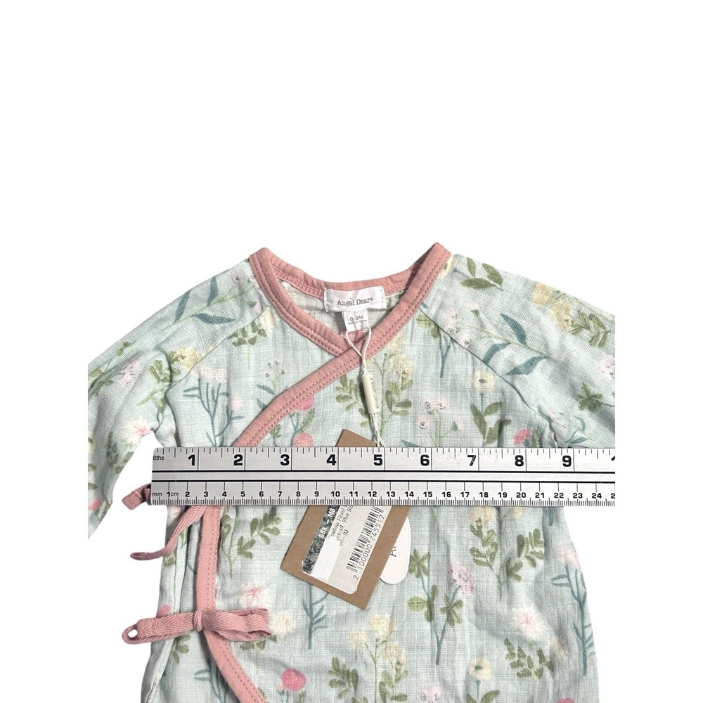 NEW Angel Dear Meadow Floral Wrap‎ Coverall Bodysuit Girls 0-3 Months - Picture 6 of 14